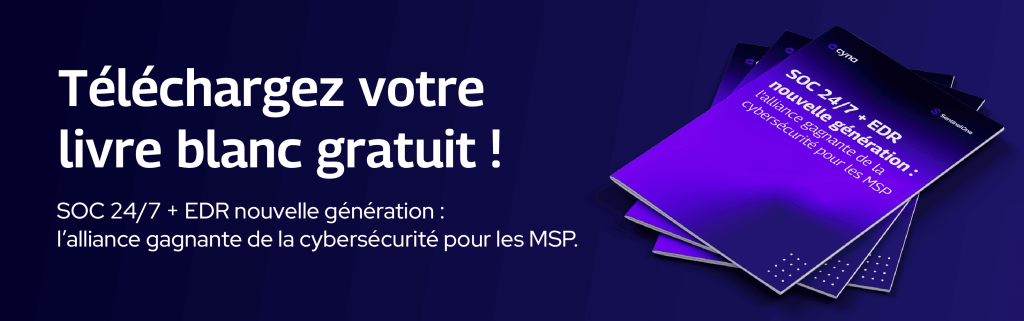 Couverture du livre blanc Cyna sur le SOC managé 24/7 couplé à un EDR pour les MSP