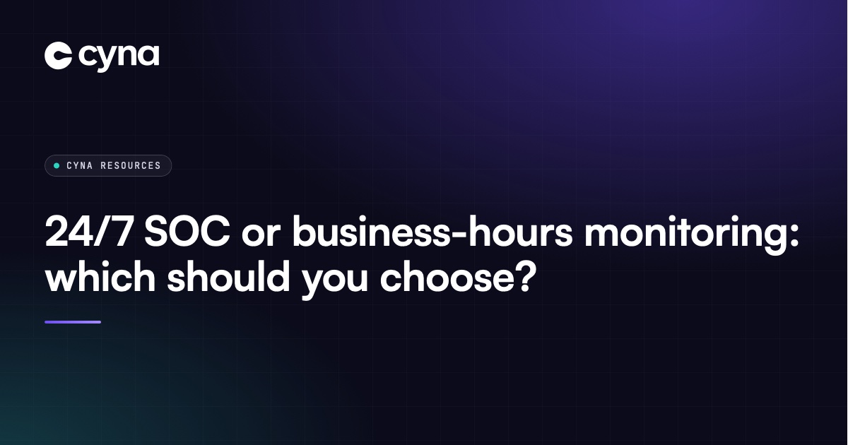 24/7 SOC and business-hours monitoring