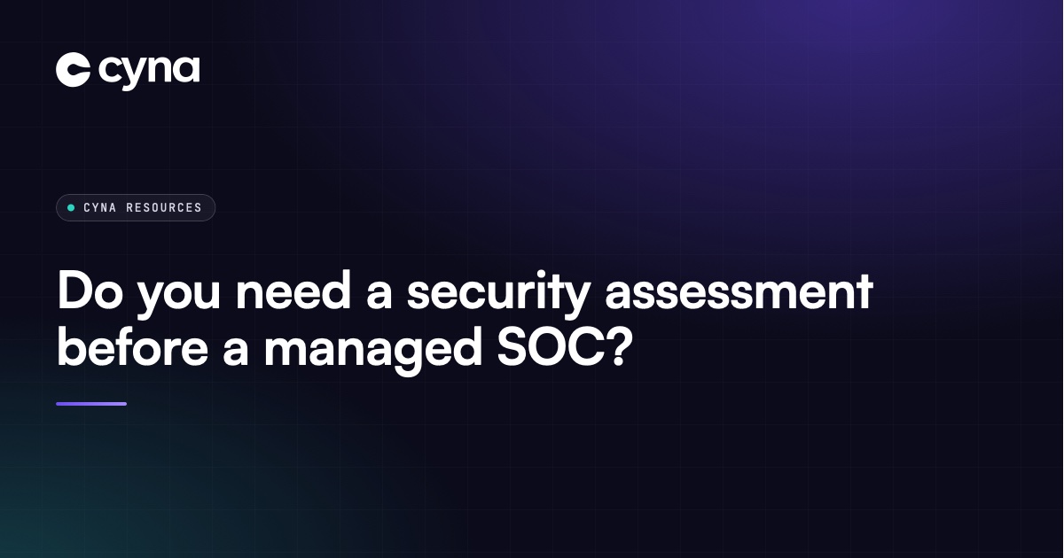 Security baseline review before onboarding a managed SOC