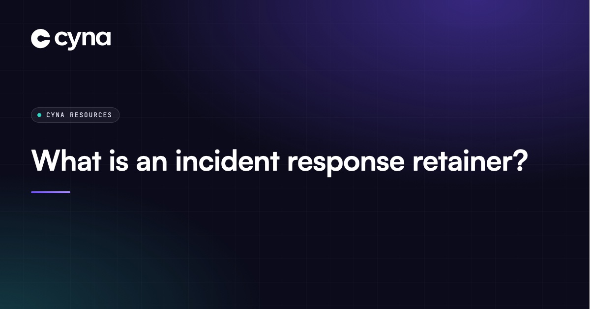 Incident response retainer signed in advance