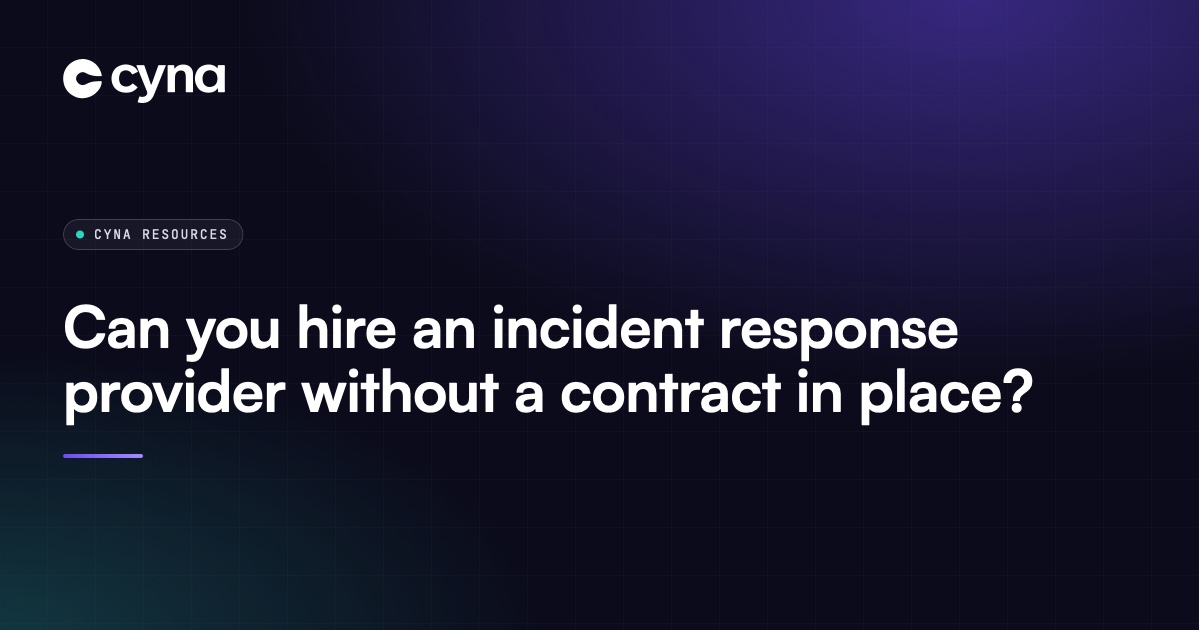 Business leader calling an incident response provider in an emergency