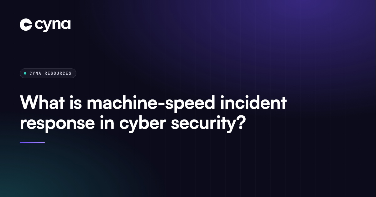 Machine-speed response: automated detection and human decisions
