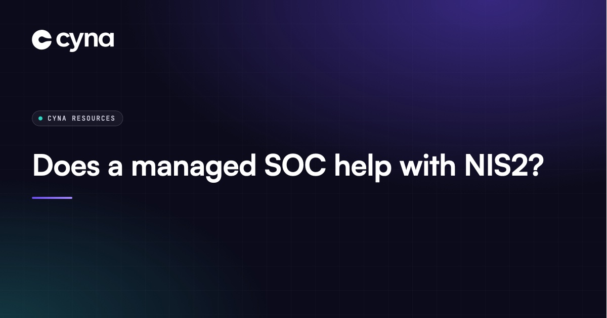 Managed SOC and NIS2 compliance