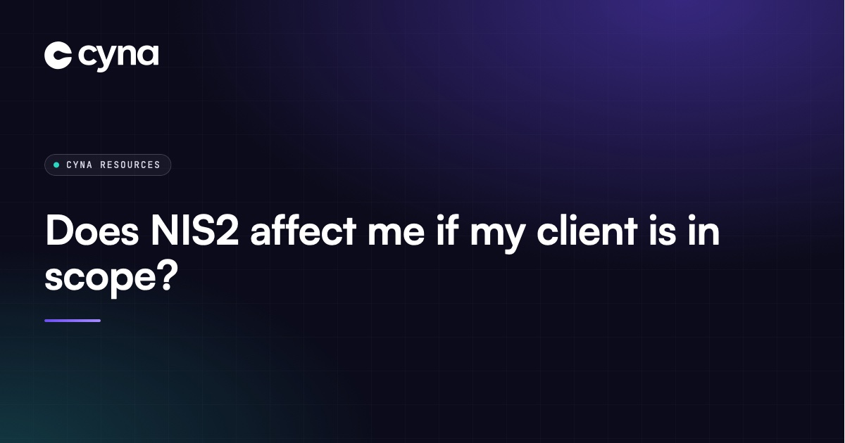 Supplier to an organisation subject to NIS2