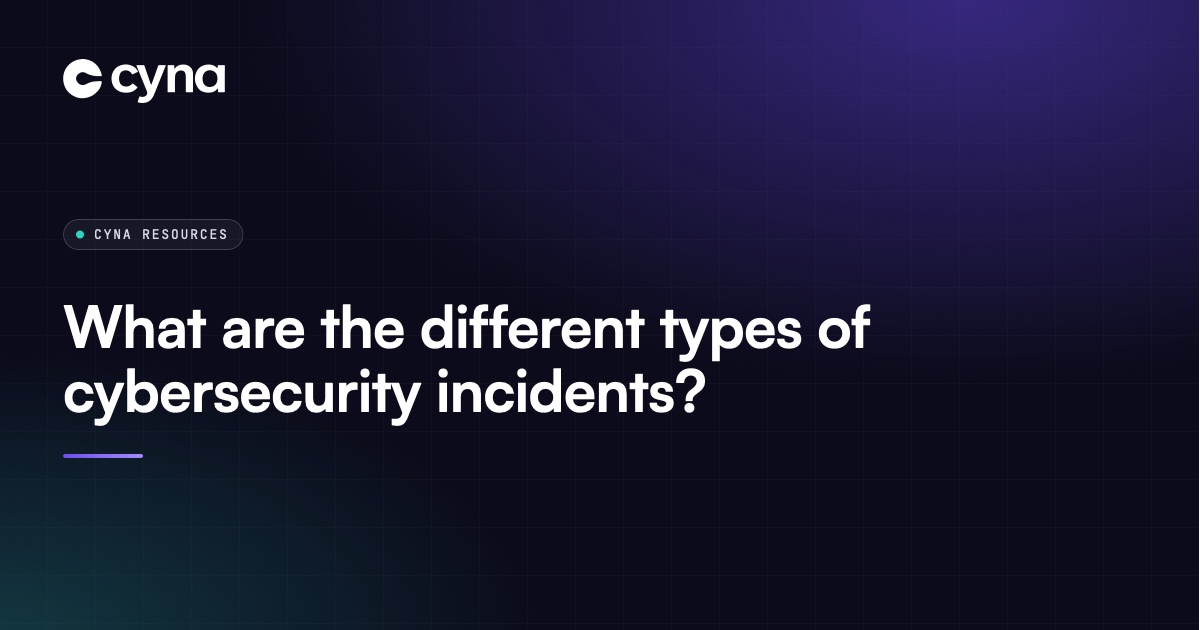Main families of cybersecurity incidents