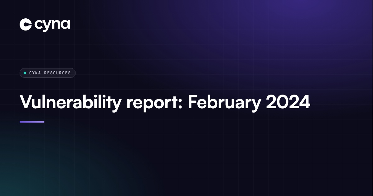 Vulnerability report: February 2024