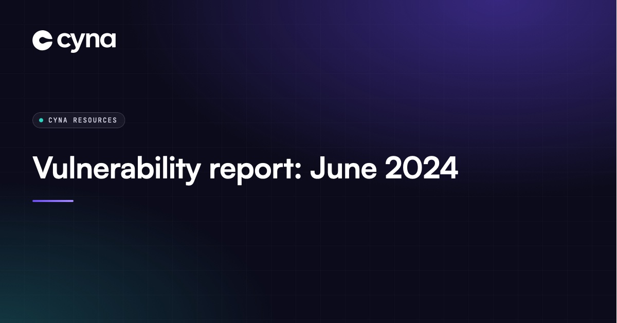 Vulnerability report: June 2024