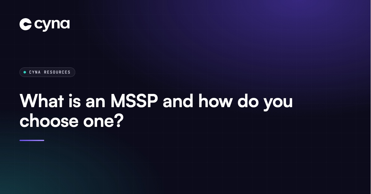 Choosing an MSSP