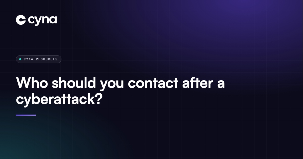 Checklist of who to contact after a cyberattack