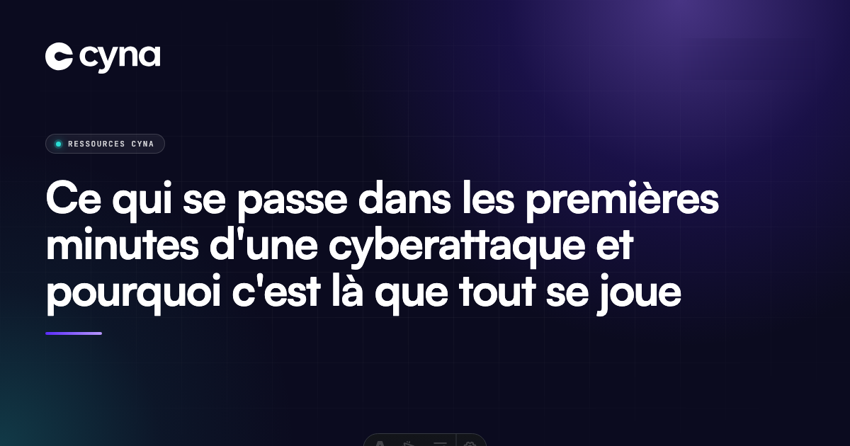 Ce qui se passe dans les premières minutes d'une cyberattaque et pourquoi c'est là que tout se joue