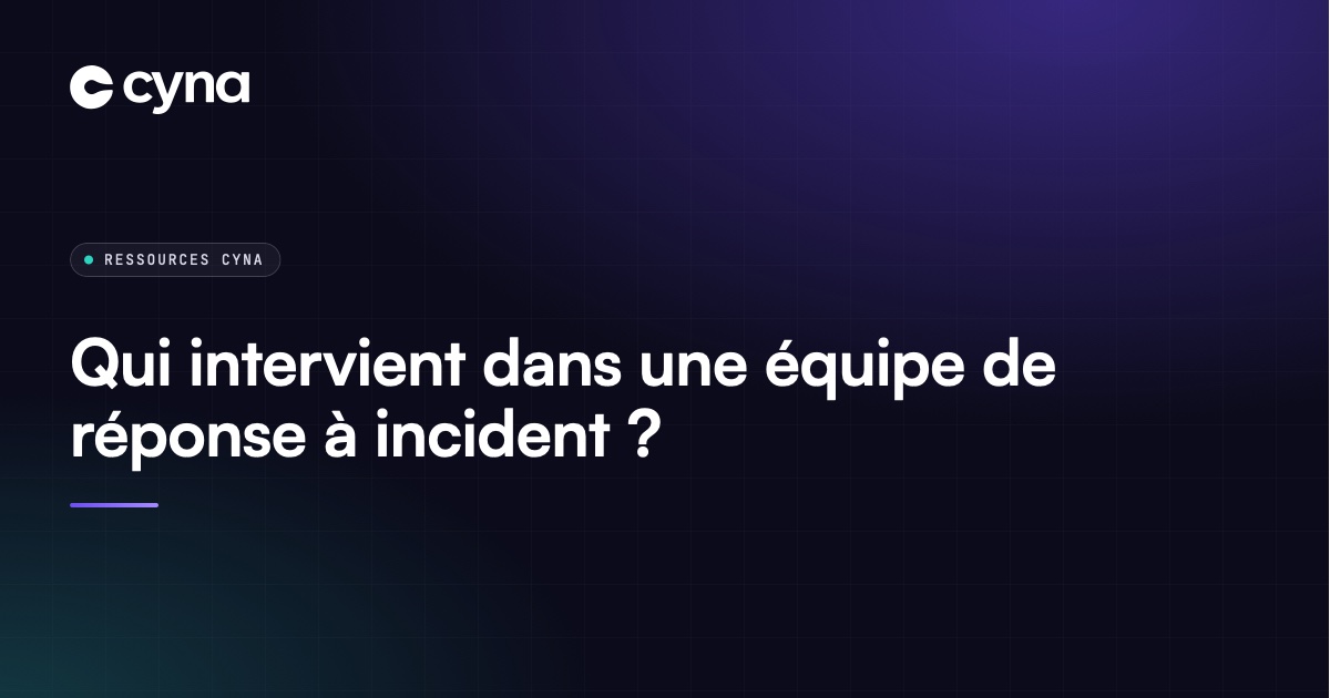Équipe de réponse à incident en cellule de crise