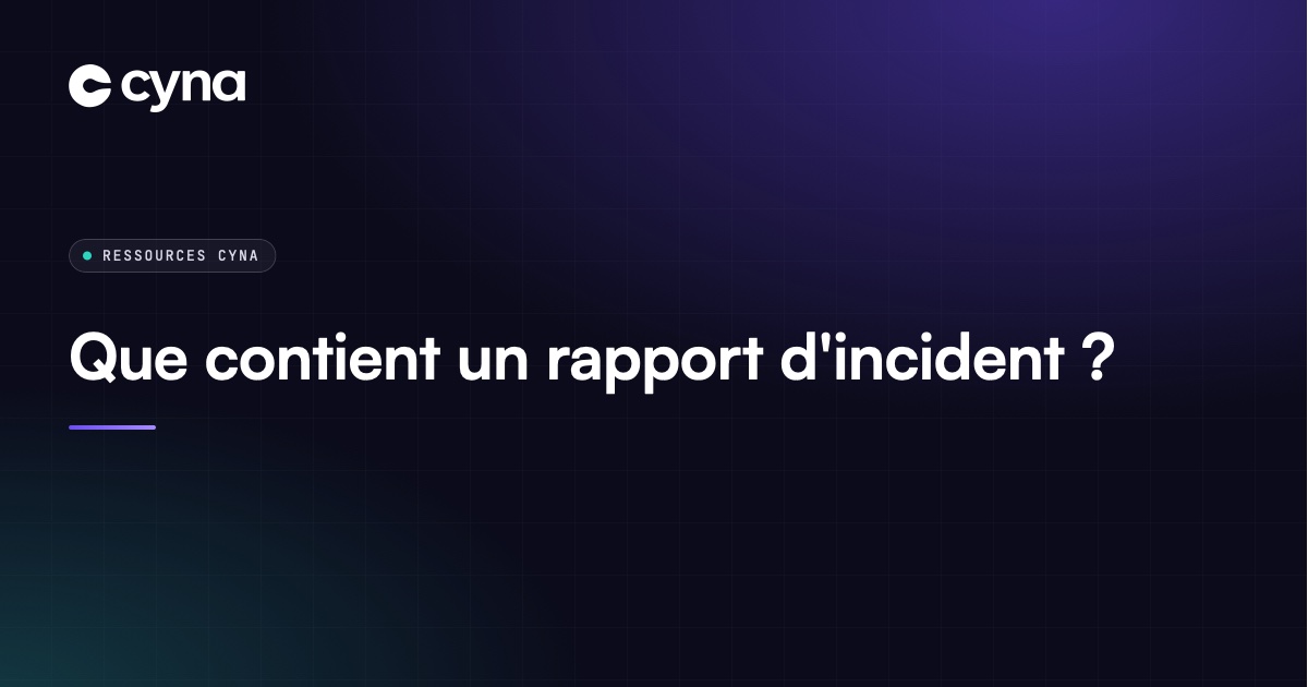 Rapport d'incident de cybersécurité avec chronologie et recommandations
