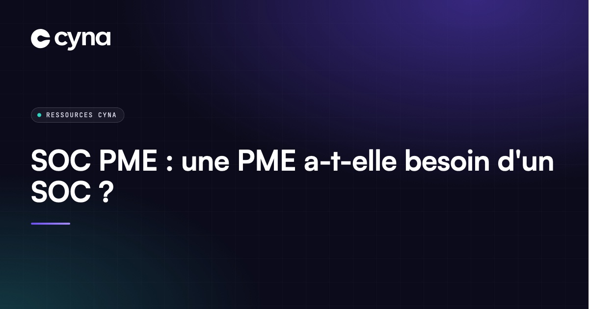 PME protégée par un SOC managé via son infogérant